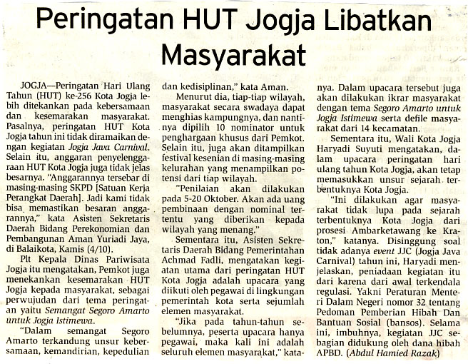 Kliping jogja terbaru